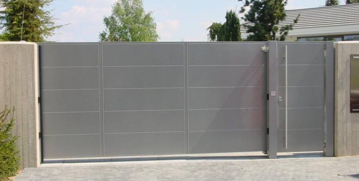 Gate system with milled sheet metal filling